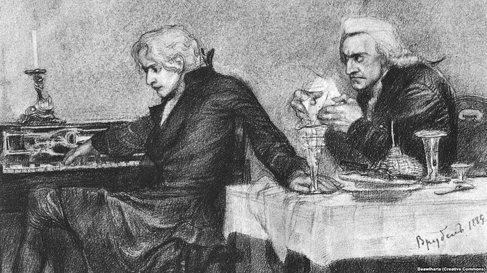 Моцарт и Сальери. Рисунок 1884
