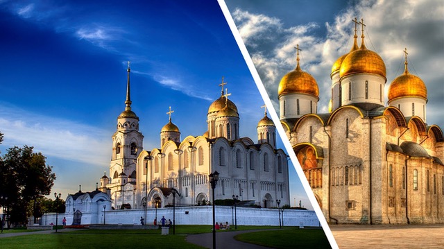 The Vladimir Dormition Cathedral and the Moscow Kremlin Dormition Cathedral. A comparison,
