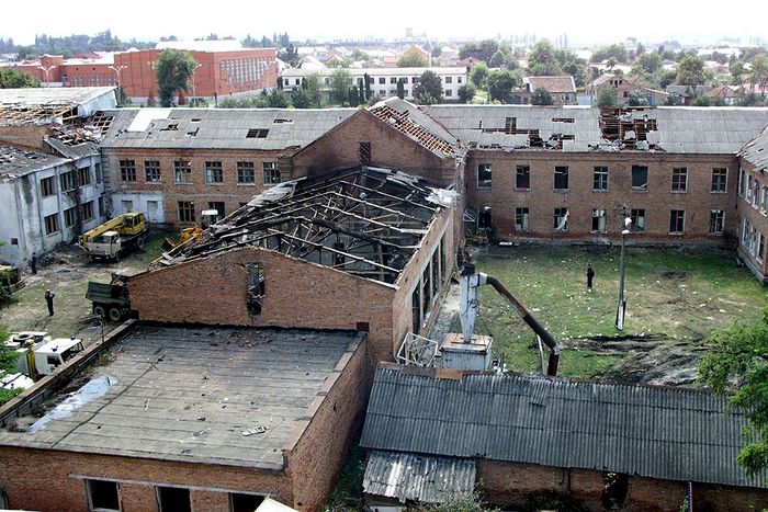 The school in Beslan where the terrorist attack took place, 2004. Photo by Photochronograph.ru
