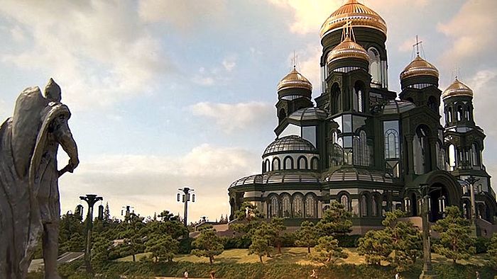 Проект Главного храма ВС России. Скриншот с сайта МО РФ