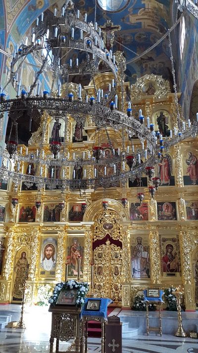 ​Iconostasis and Chandelier (Horos) of the Upper Church