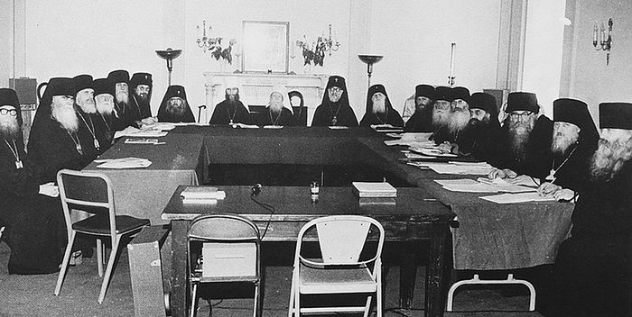 Заседание Архиерейского Собора РПЦЗ. Нью-Йорк, 1964 год.