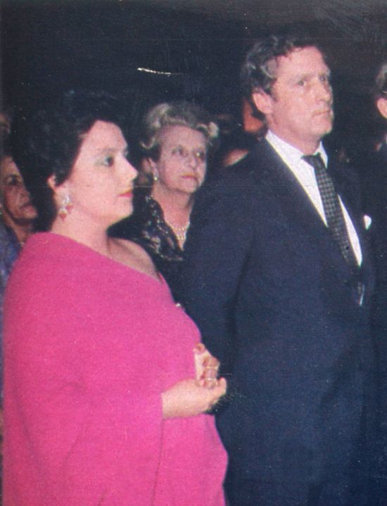 Великая Княгиня Мария Владимировна и Великий Князь Михаил Павлович во время крестин Великого Князя Георгия Михайловича. Мадрид, 6 мая 1981 года.