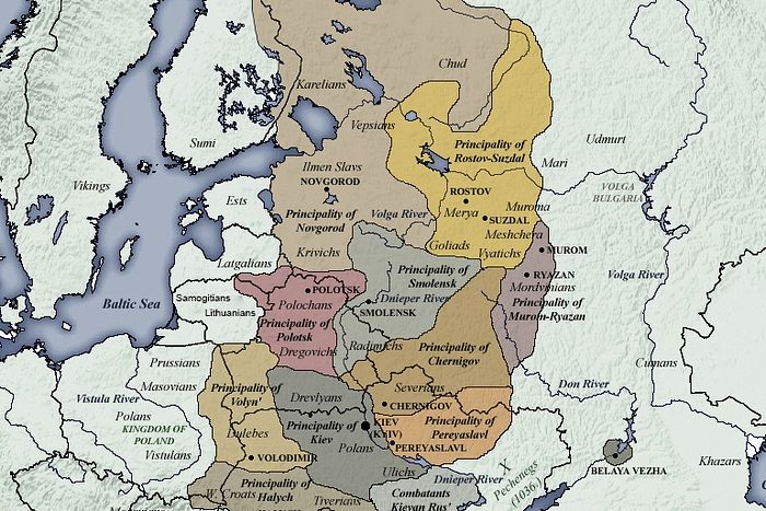 The principalities of Kievan Rus’, from 1054 to 1132.