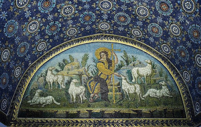 Mosaic in the Mausoleum of Galla Placidia, Ravenna, Italy, ca. 425. Photo: en.wikipedia.o