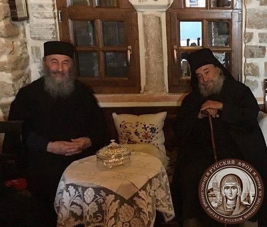 Abbot Gregory with His Beatitude Metropolitan Onuphry of Kiev and All Ukraine. afonit.info