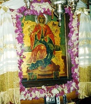 Икона св.Марины в монастыре см.Марины на острове Андрос. Греция.
