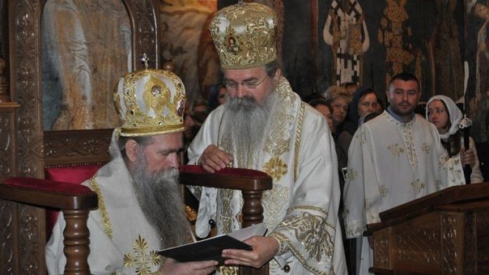 Епископ будимљанско-никшићки Јоаникије и Епископ рашко-призренски Теодосије