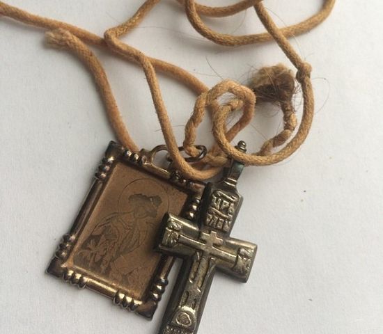 Fr. Daniel’s cross with a medallion of the Prophet Daniel