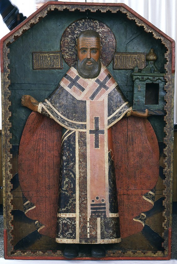 Святитель Николай Чудотворец  (Никола Можайский), в киоте