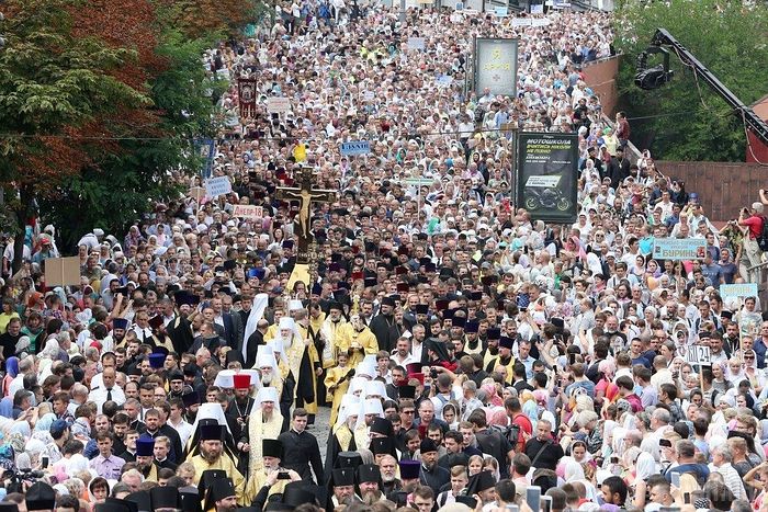 The cross procession in Kiev, July 27, 2018 gathered over 250 thousand Orthodox Christians.