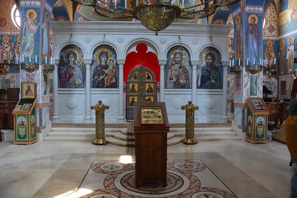 The Russian church’s interior.