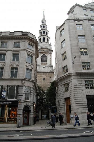 St. Bride's Church in Fleet Street, London (taken from Wikimapia.org)