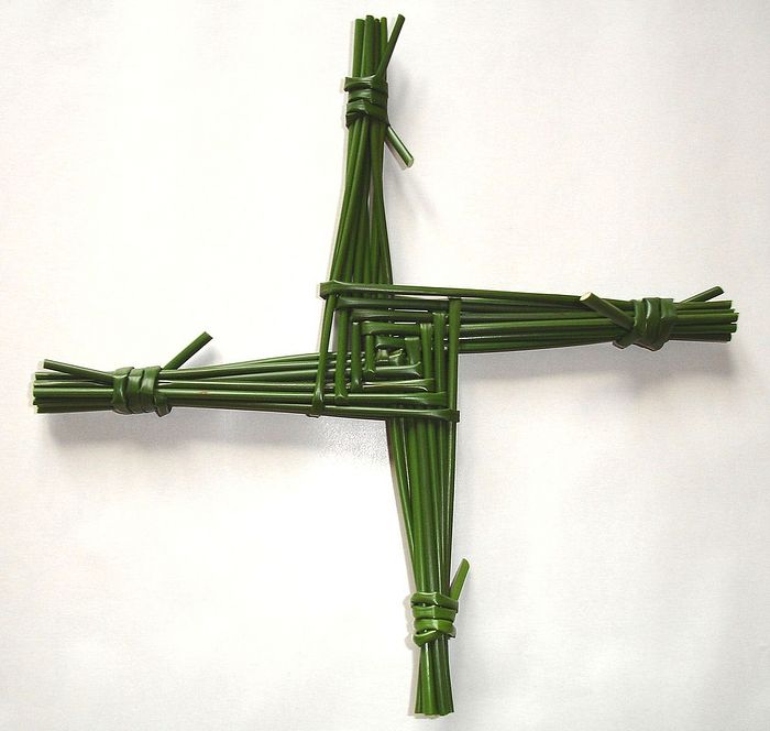 St. Brigid's cross, woven annually on her feast-day