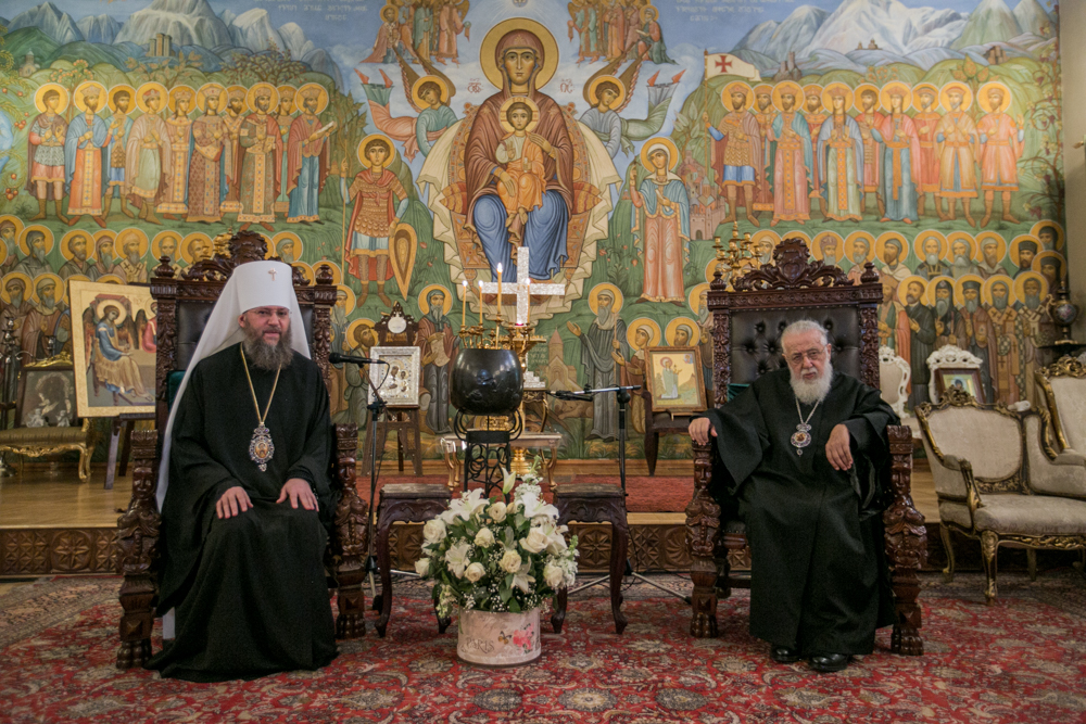 Управляющий делами УПЦ встретился с Патриархом Грузии Илией