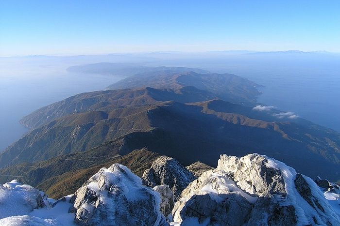 Вид с вершины горы Афон