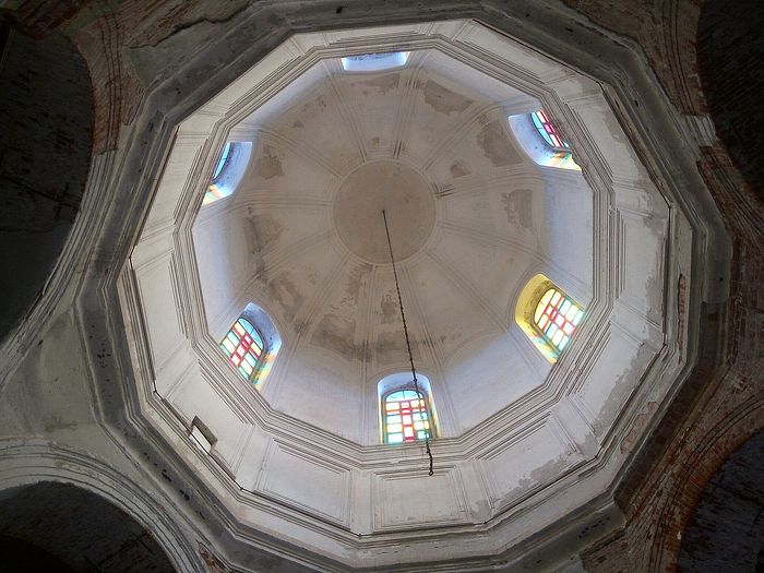 Купол Воскресенской церкви в Ольшанке