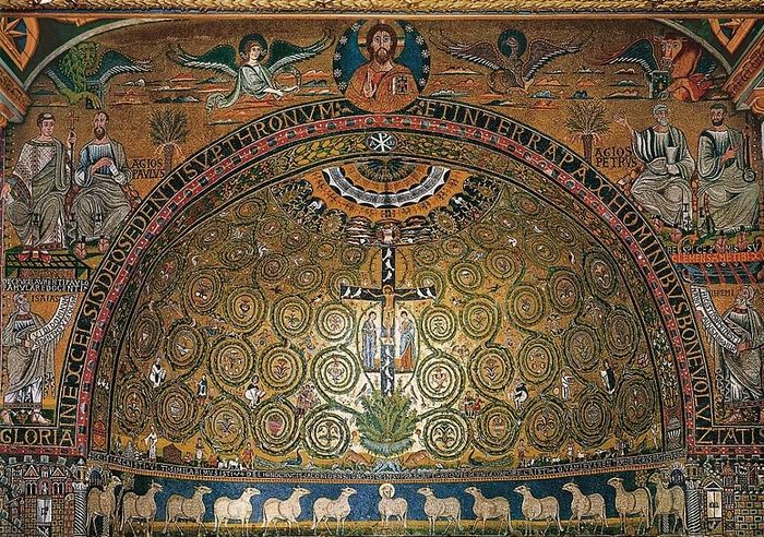 Древо Жизни. Мозаика. Базилика Сан Клементе, Рим (Италия)