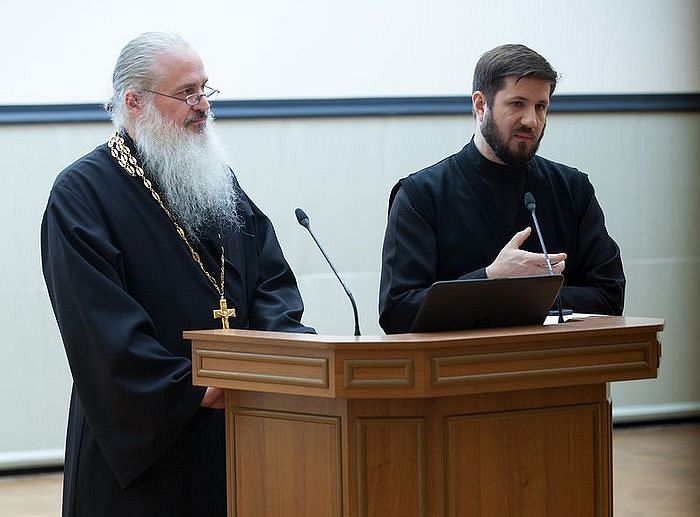 With Fr. Sergei Baranov, who translated 