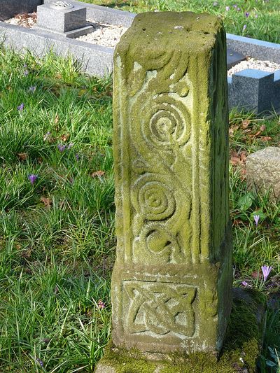 9th century Saxon Cross, St. Patrick's site in Heysham, Lancs (kindly provided by St. Peter's parish in Heysham)