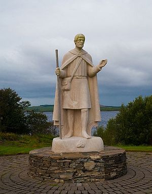 St. Patrick's statue near Station Island, Ireland