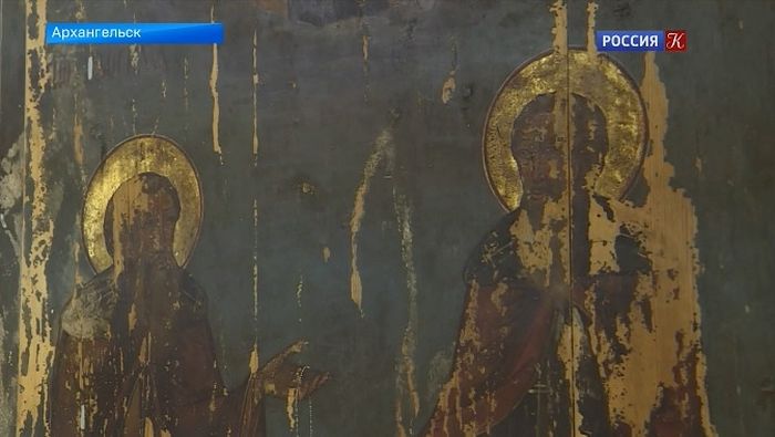 Спасенные из рук грабителей иконы представлены на выставке в Архангельске