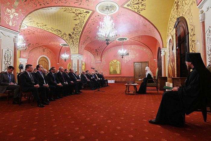 Патриарх Кирилл провел традиционную встречу со слушателями Высших дипломатических курсов
