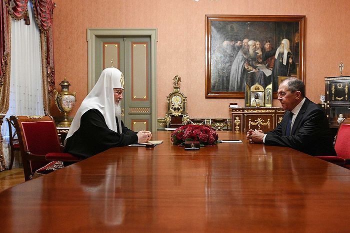 Состоялась встреча Святейшего Патриарха Кирилла с министром иностранных дел РФ Сергеем Лавровым