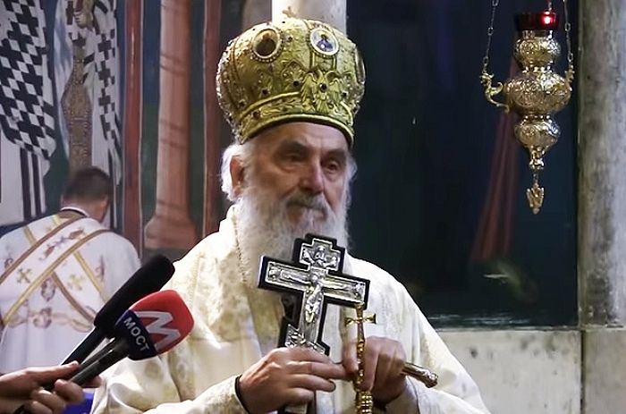 Беседа Патриарха Сербского Иринея после Божественной литургии в Печской патриархии