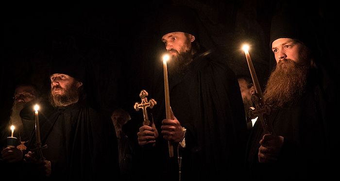 The new monastic fathers at Holy Trinity Monastery. Photo: orthodoxlife.org