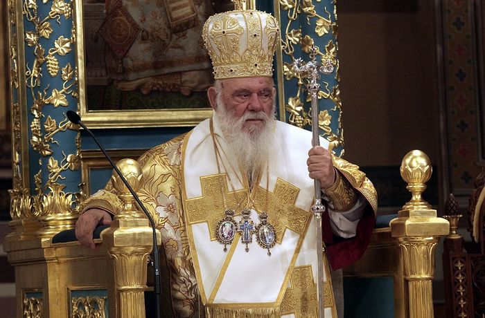 Archbishop Ieronymos II, primate of the Greek Orthodox Church.