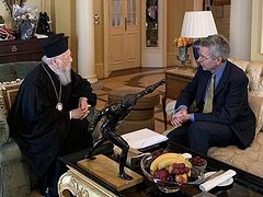 Patriarch Bartholomew meets with U.S. Ambassador Geoffrey Pyatt