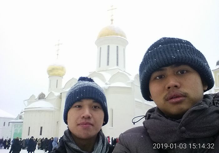 With his godfather Laurus at the Holy Trinity—St. Sergius Lavra