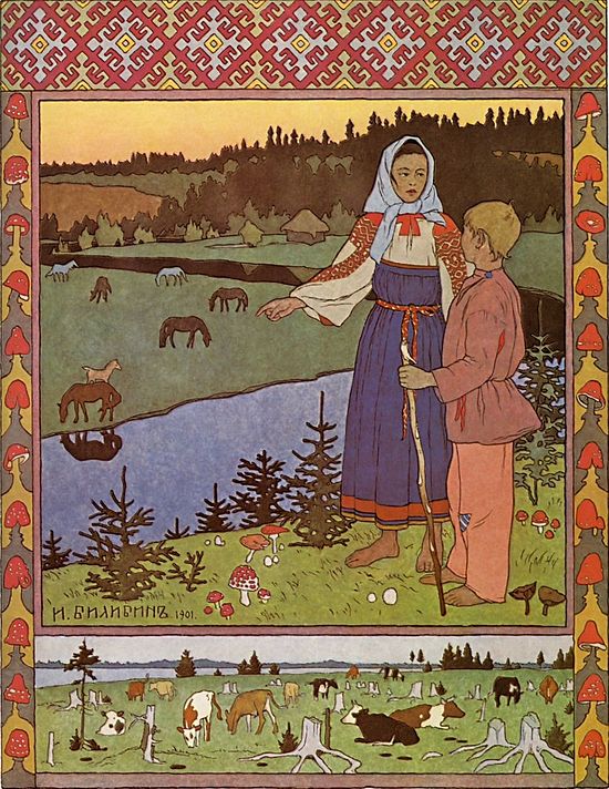 Иллюстрация к сказке "Сестрица Аленушка и братец Иванушка"