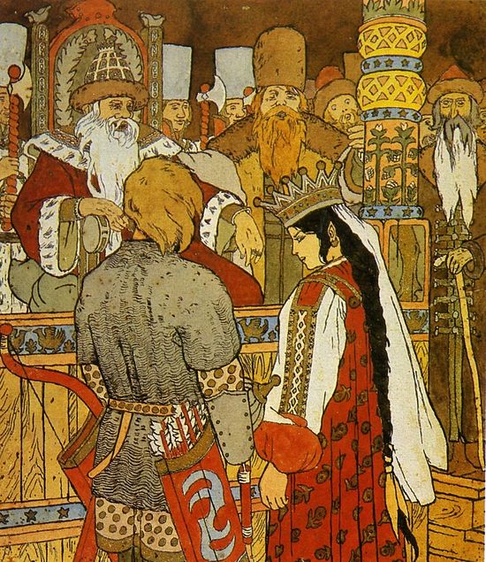 Иллюстрация к сказке «Иван-царевич и Серый волк»