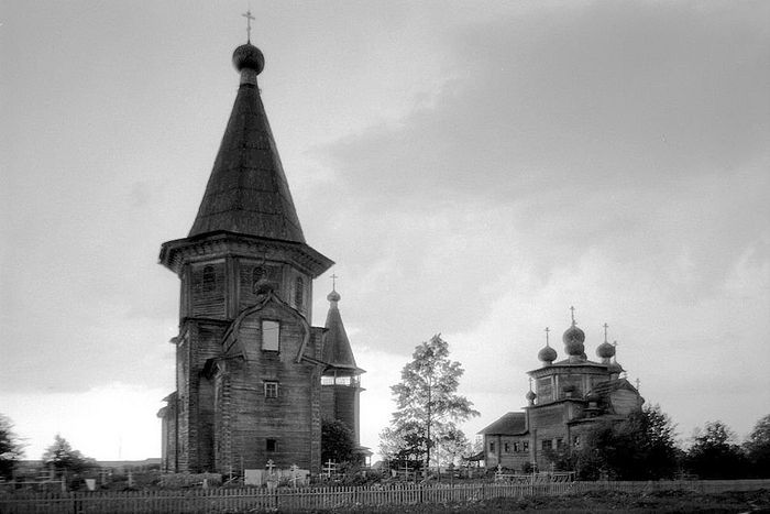 The Protection church in the village of Lyadiny, which burned down in 2013. Photo: William Brumfield.