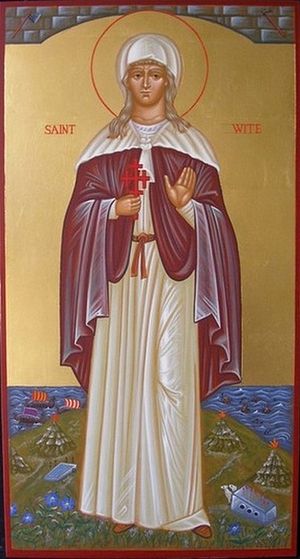 An icon of St. Wite of Dorset.