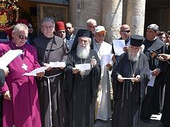 Christian leaders in Jerusalem gather in defense of city’s Christian quarter against radical groups
