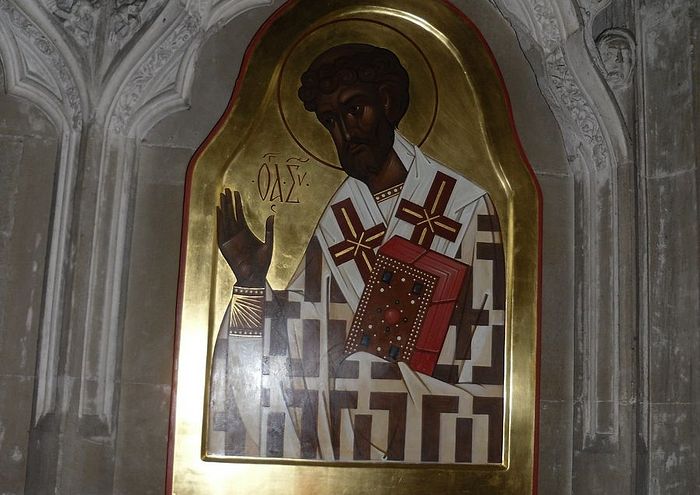 St. Swithin's icon by Sergey Fyodorov at Winchester Cathedral, Hants (photo by Irina Lapa)