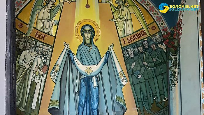 A mural of the OCU Schismatic church, which is recognized by Constantinople, depicts Nazi SS members in WW2 uniform.
