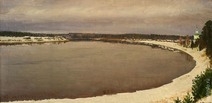 Vladimir Fedukov. Snow in Late November. 2008. Canvas, oil.