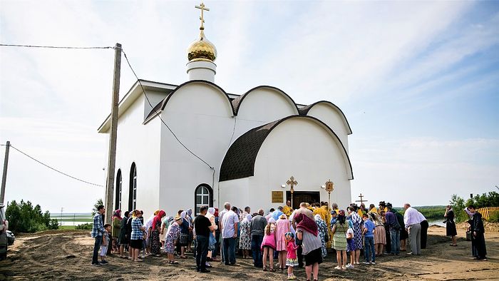 Освящение храма в честь Петра и Павла в д. Ярки Ханты-Мансийского района. 12 июля 2019 года