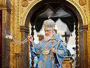В праздник Успения Божией Матери Предстоятель Русской Церкви совершил Литургию в Успенском соборе Московского Кремля