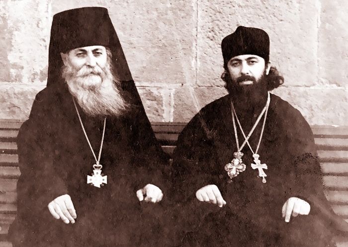 With the future Catholicos-Patriarch Ilia II of Georgia
