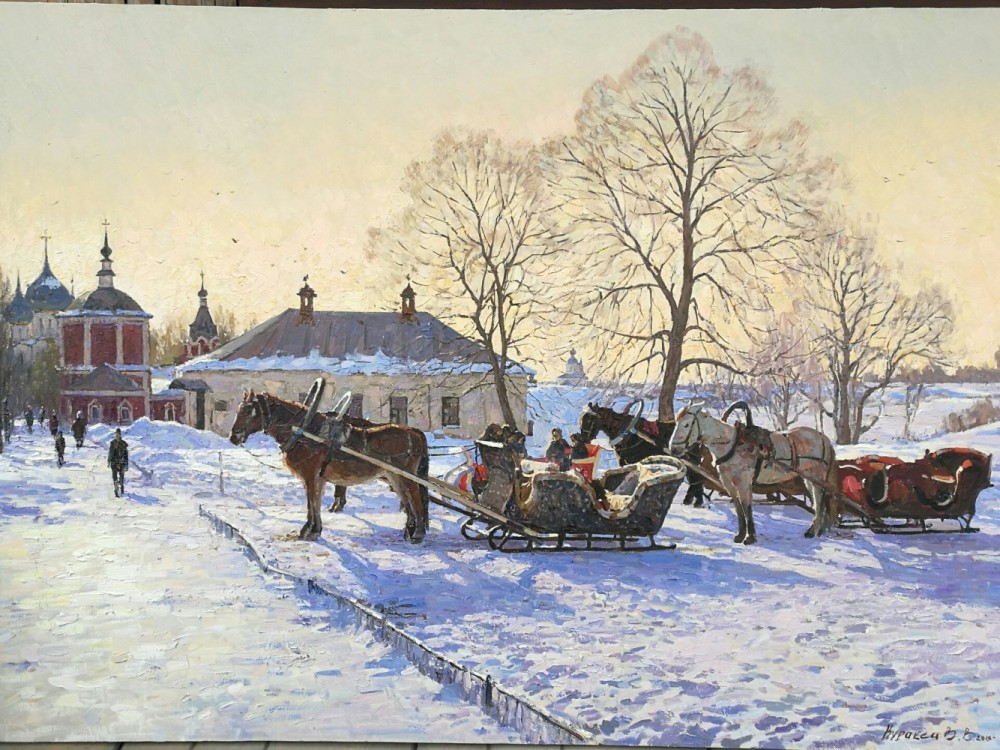 Suzdal, sleigh horses, 2018