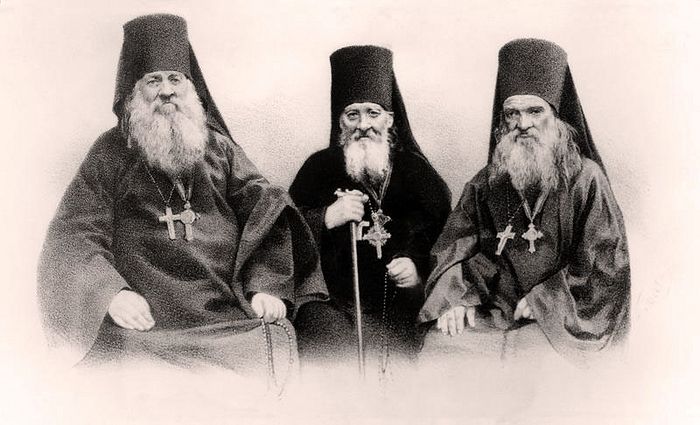 Three of the holy Optina Elders. Photo: shamordino-m.ru