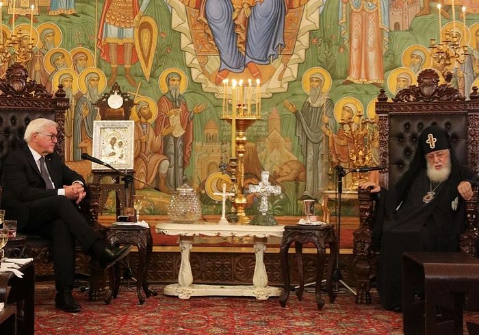 Patriarch Ilia with President Steinmeier. Photo: patriarchate.ge