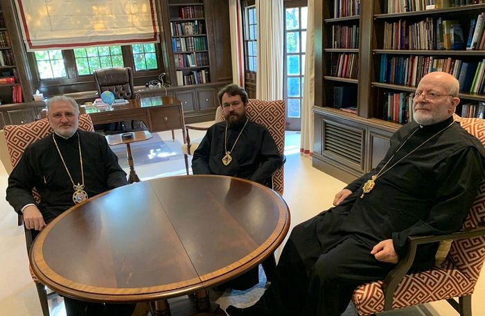 Митрополит Волоколамский Иларион встретился с главами Константинопольской и Антиохийской Архиепископий Северной Америки