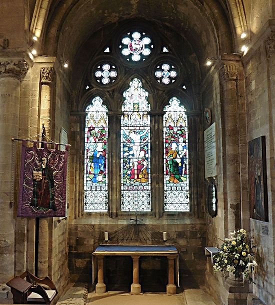 St. Ethelfleda's Chapel at Romsey Abbey, Hants (provided by Mrs Elizabeth Hallett, Romsey Abbey)