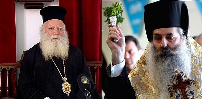 Met. Seraphim of Kythira (left), Met. Seraphim of Piraeus (right). Photos: agionoros.ru